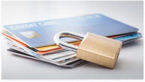Locked Credit Cards for ID Protection.