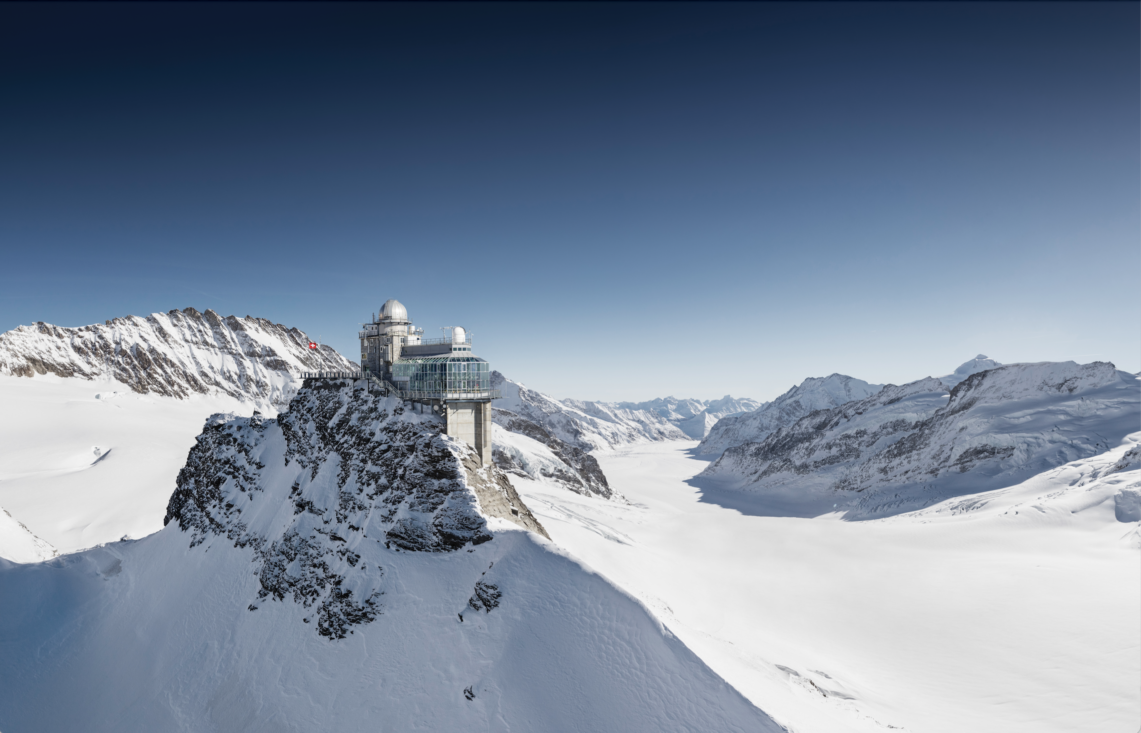 Snowcapped mountain in Switzerland