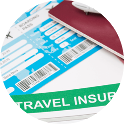 Travel insurance papers.