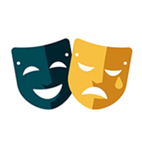 Broadway theatre mask icons